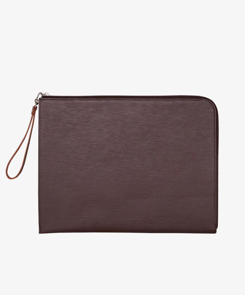 Matt Galaxy Tab Series & Ipad Series Cowhide Pouch Bag (Brown 34X26Cm)