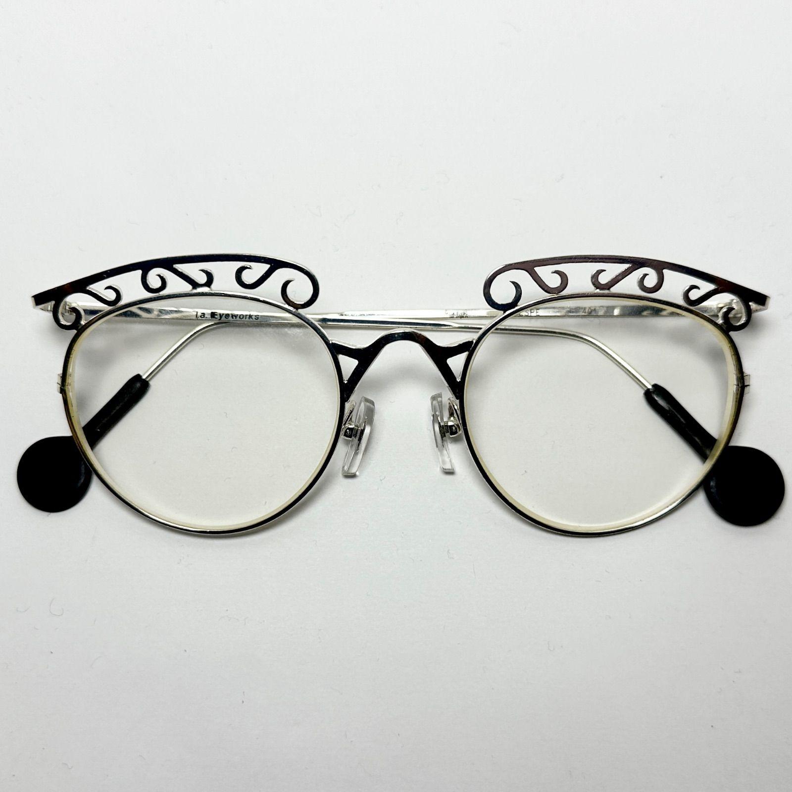 Used Vintage / Unused] 1990s L.A. Eyeworks Italian Glasses American Brand Glasses / Vintage Unique Design