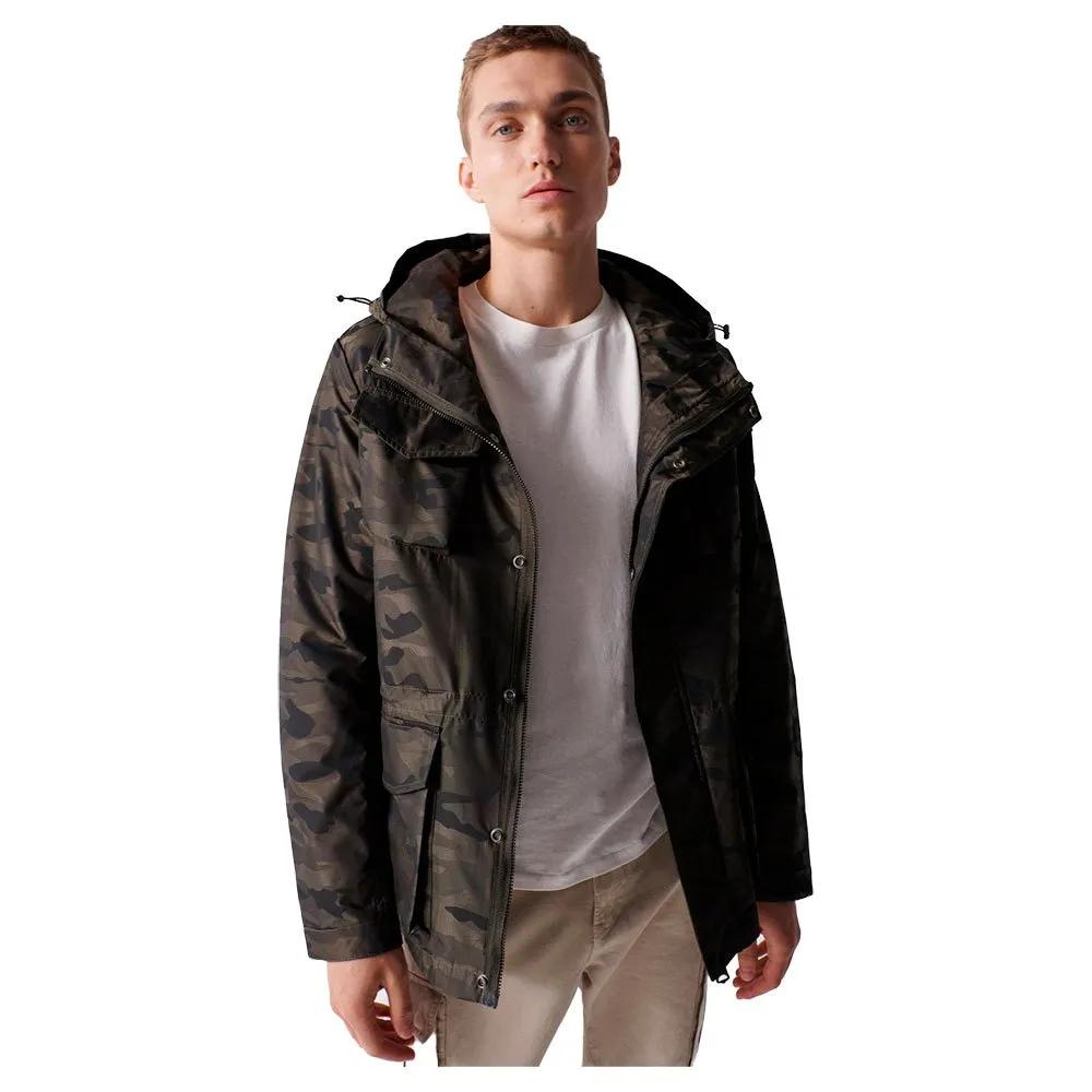 Salsa Jeans Parka S-Repel Camouflage Pattern