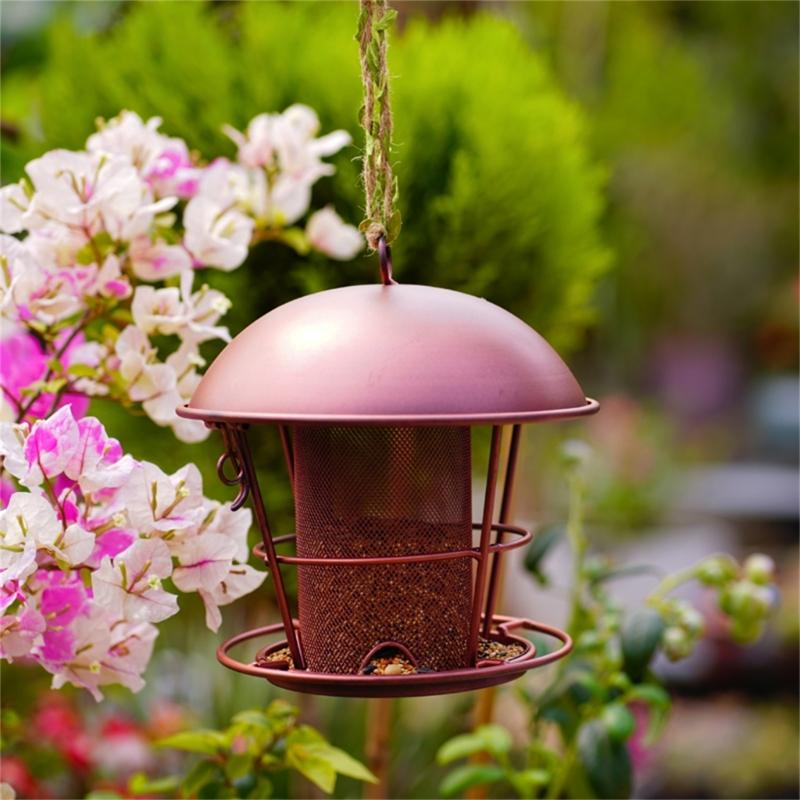 House Dome Bird Feeders for Wild Bird Waterproof Bird Feeders Outside Hanging Bird Feeders Rainproof Bird Feeding Statio