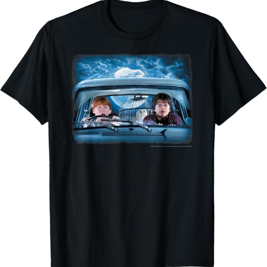 Harry Potter Ron & Harry In The Flying Car T-Shirt