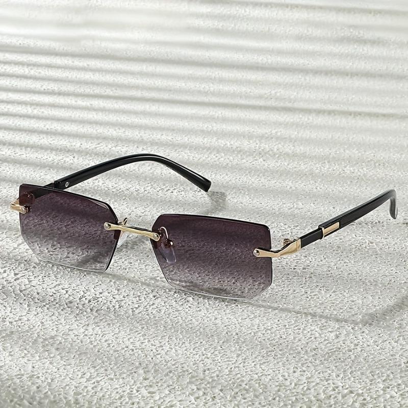1 Pair of Fashionable Square Frameless Glasses for Both Men and Women Casual Daily Wear Simple Party Pography