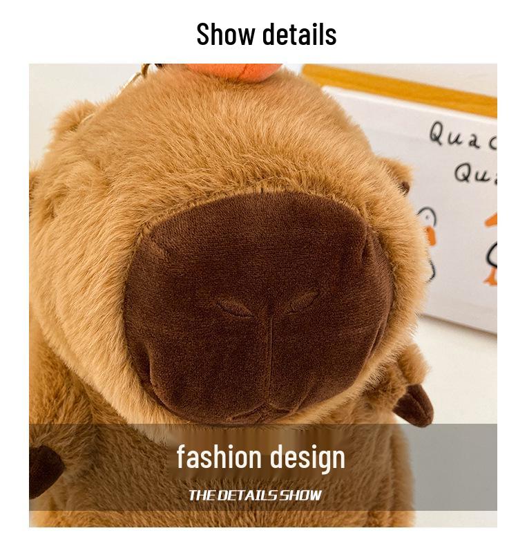 Adorable Capybara Plush Backpack & Shoulder Bag