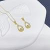 Copper-Plated 18K Gold Water Drop Pearl Pendant DIY Necklace for Women