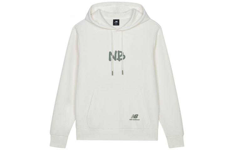 Толстовки New Balance Мужские Белые С Капюшоном Умеренный Обычный AMT13364-IV XL