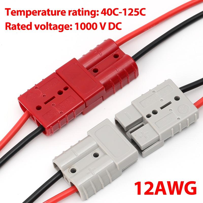 50A Forklift Battery Charging Plug Cable Connector Suitable for Warehouse Forklifts and Large Electric Equipment Car Accessories