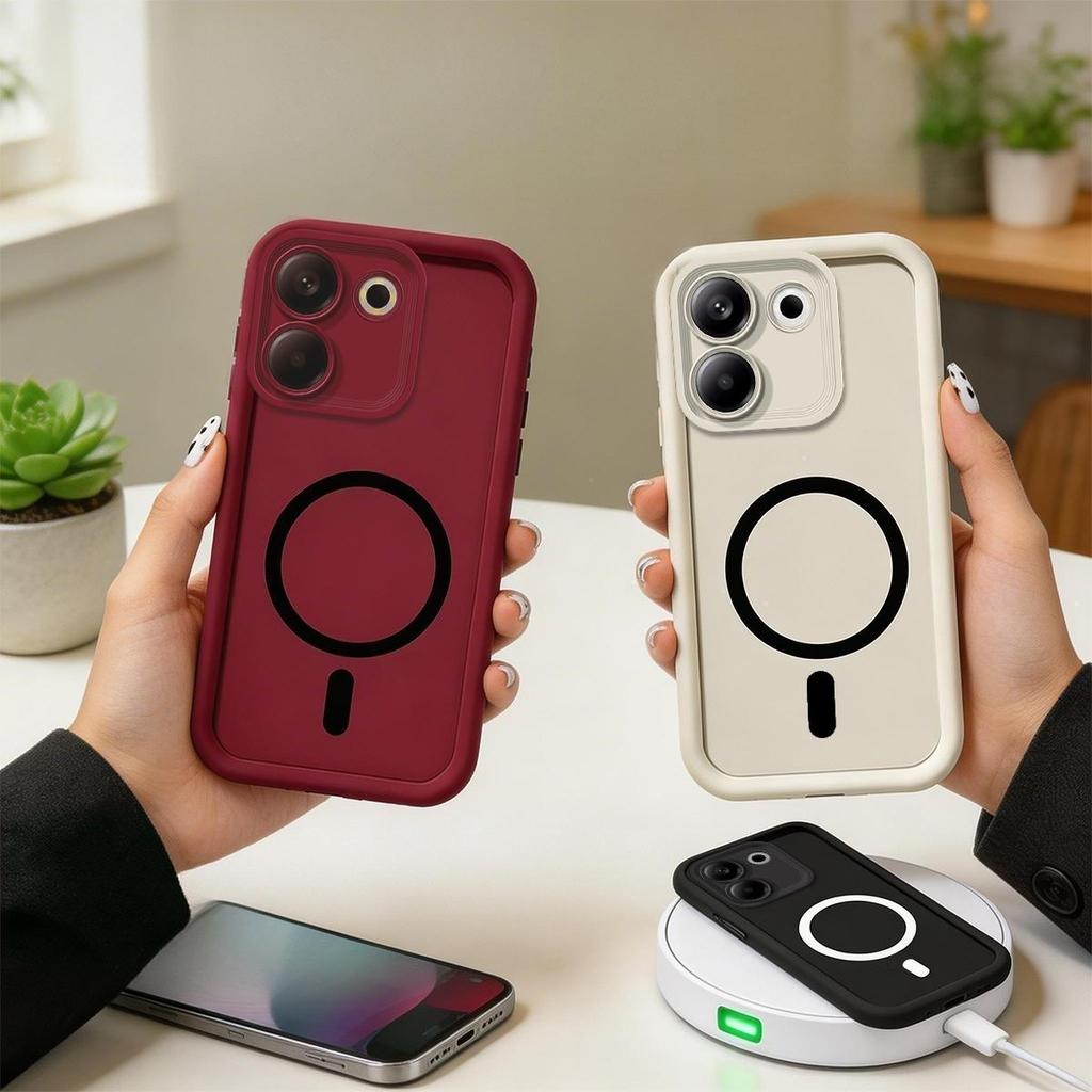 Morandi Color Soft TPU Case for Xiaomi Redmi Note 17 Pro Max 5G Iron Ring For Magnetic Accessories Shockproof Cover