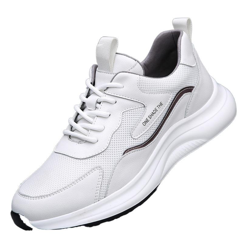 Spring and Autumn New Heightening Shoes Casual Leather Shoes Sports Board Shoes Invisible Inner Heightening
