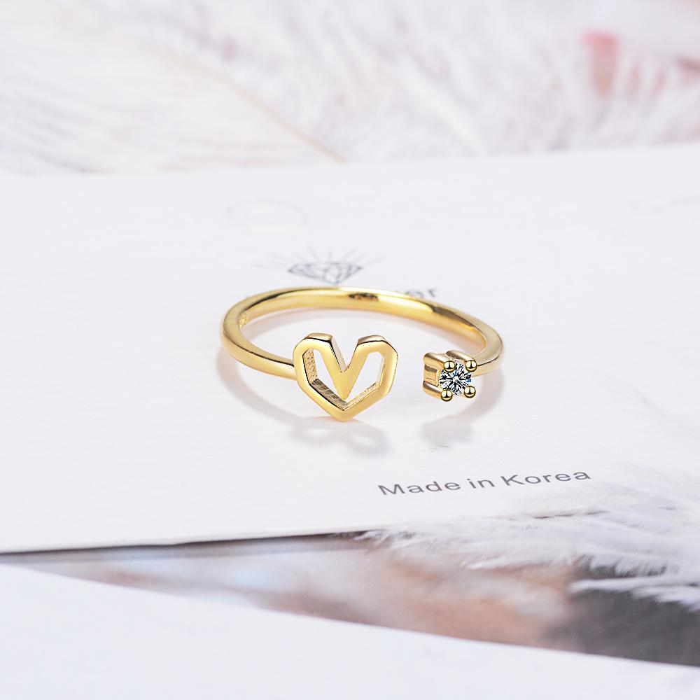 New 925 Sterling Silver Ring AAA Zircon Adjustable Simplicity Fashion Exquisite Women Jewelry Accessories Wedding Party Gift