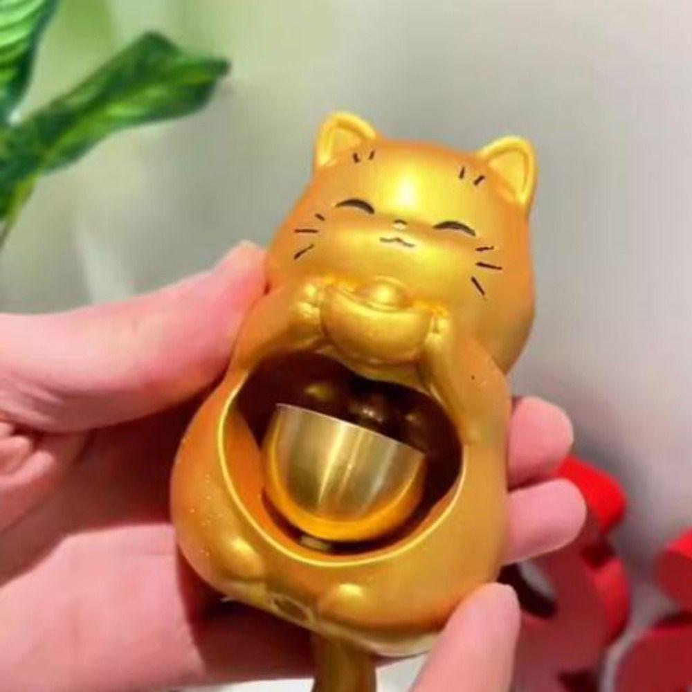 Lucky Cat Magnetic Doorbell Creative Entry Reminder Bell Shopkeepers Windbell  for Refrigerator