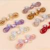5pcs New Chinese Style Handmade Crystal Fabric Buttons for Cheongsams, Traditional Chinese Clothing, Formal Wear Accessories