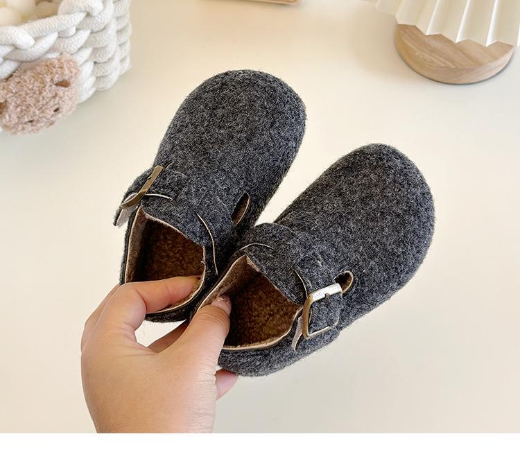 Birkenstock Winter 2025 Girls' Velvet Fur Shoes - Soft Sole, Thickened for Boys & Girls