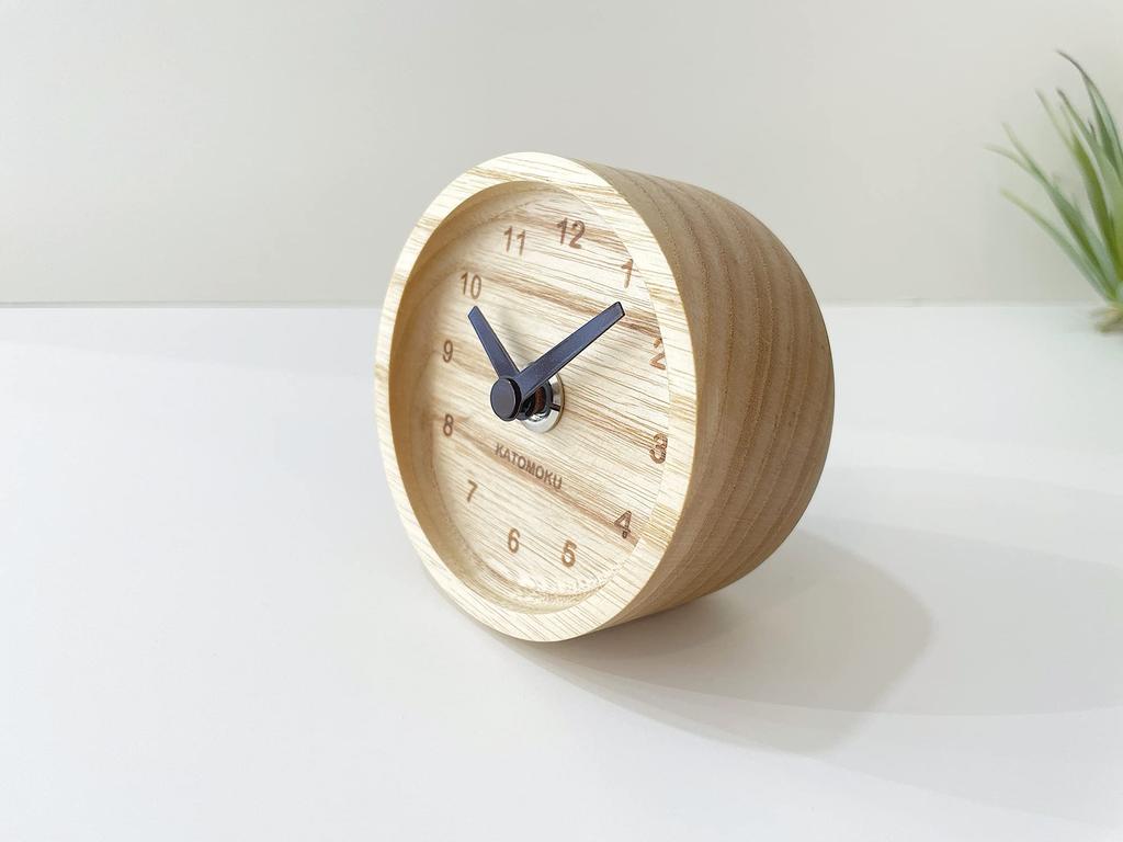 KATOMOKU Mini Clock km-125BR Ash Limited Edition Brown