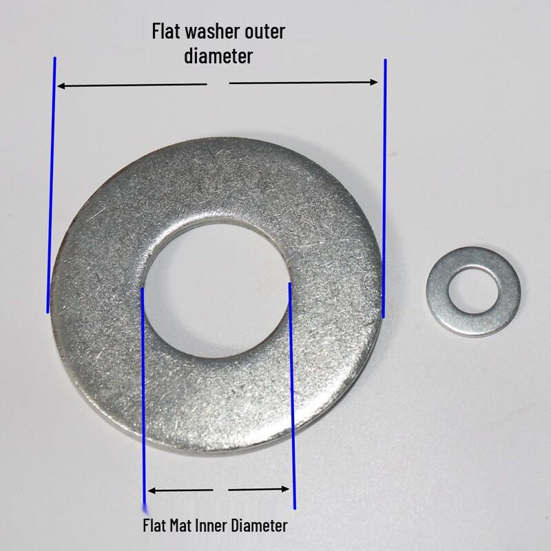 Thick Galvanized Flat Washer - Sizes M3 to M20