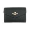 Coach Card Case 10 Gold Horse And Carriage Logo Flip Crossgrain Leather Wallet Women Wallet Black CH487-IMBLK