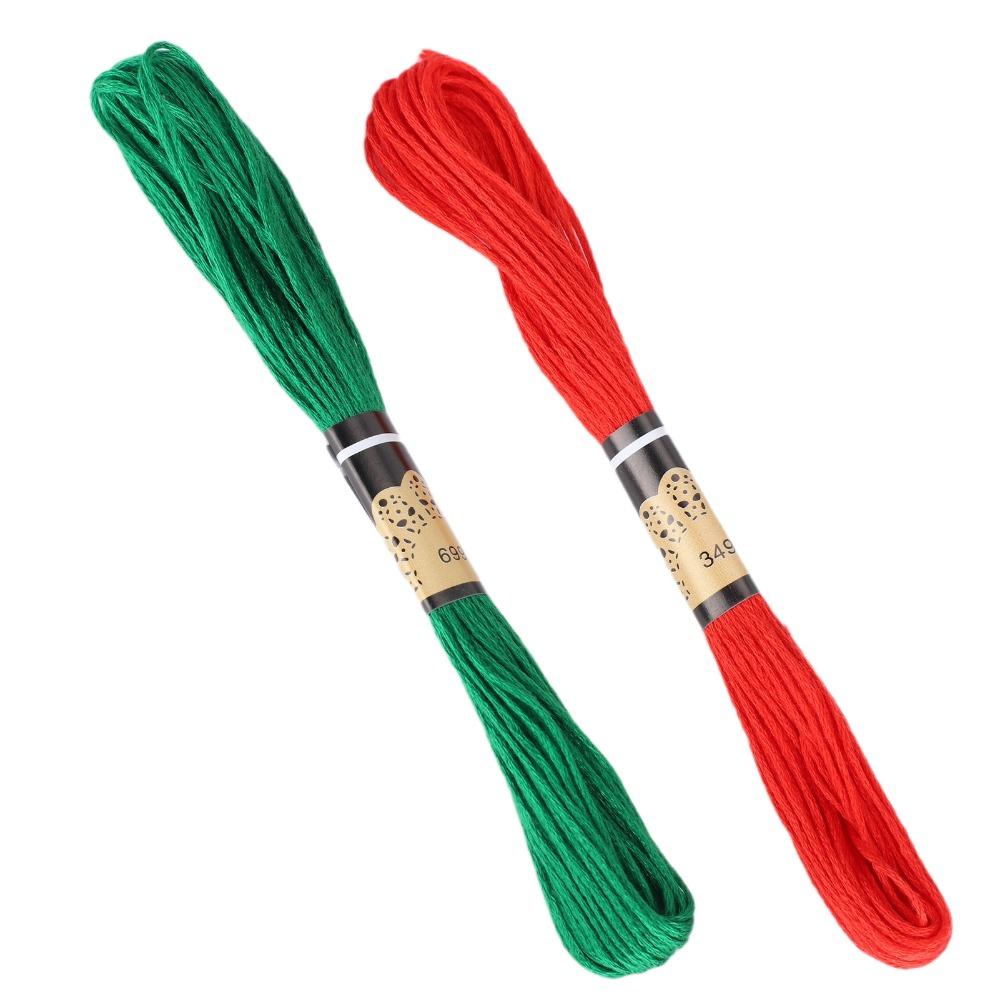 100 Stück Regenbogenfarben Stickgarn Polyester Baumwolle Bastelgarn Kreuzstichgarn Stickerei