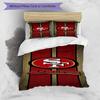 Set Biancheria da Letto Design San Francisco 49ers 1 Copripiumino + 2 Federe Morbido Traspirante Biancheria da Letto per la Casa