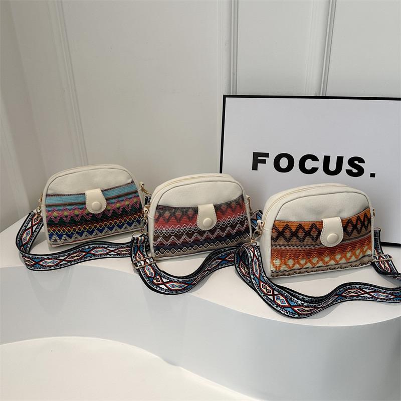 Fashionable Canvas Spring 2024 Ethnic Womens Bag With Spacious Design And Chic Style