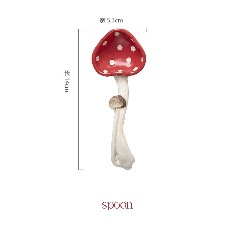 Cute Squirrel Mushroom Ceramic Tableware Set Red Polka Dot Porcelain Teapot Plate Bowl Cup For Breakfast Dessert Home Decor Gift