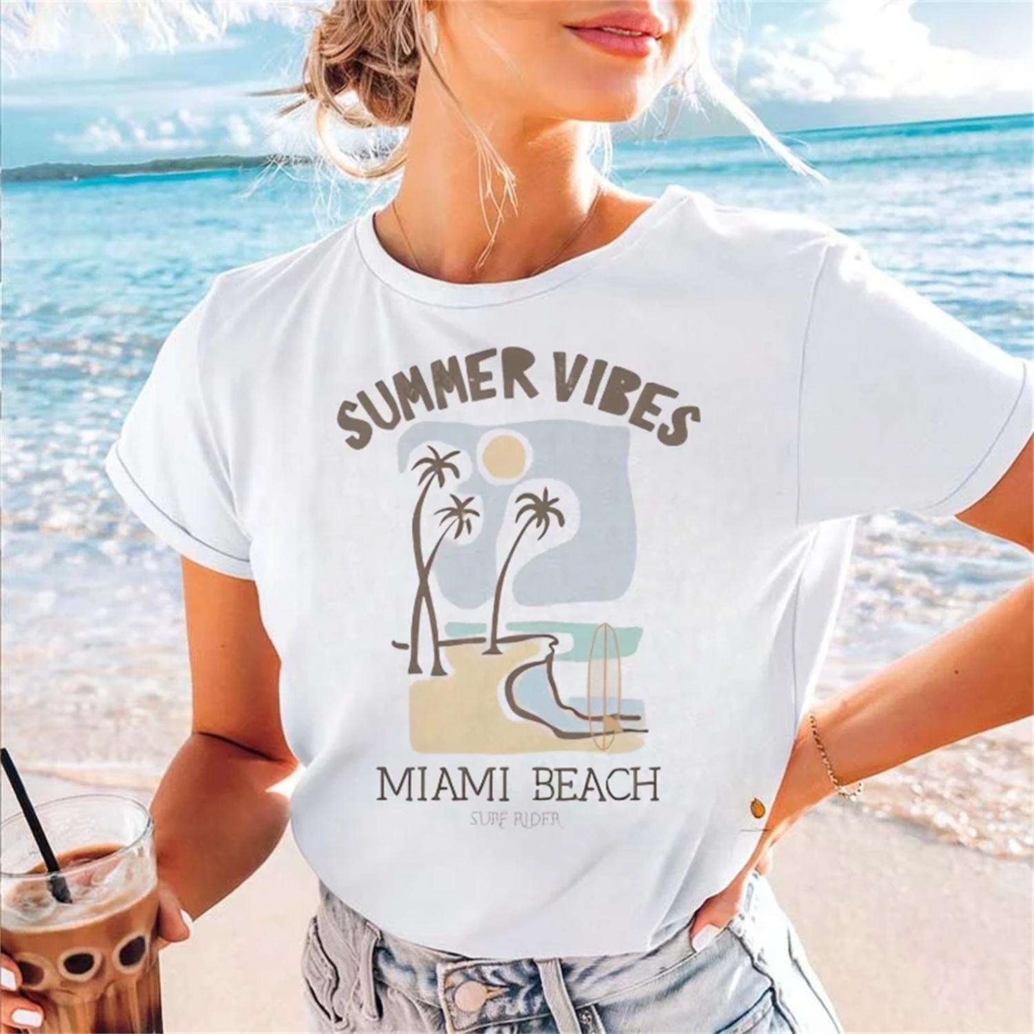 

Cute Top T-Shirt Short Sleeved Regular Women s Fashion Pattern Print Fun Summer O-Neck Casual Versatile Travel Vacation T-Shirt XXXXXL білий