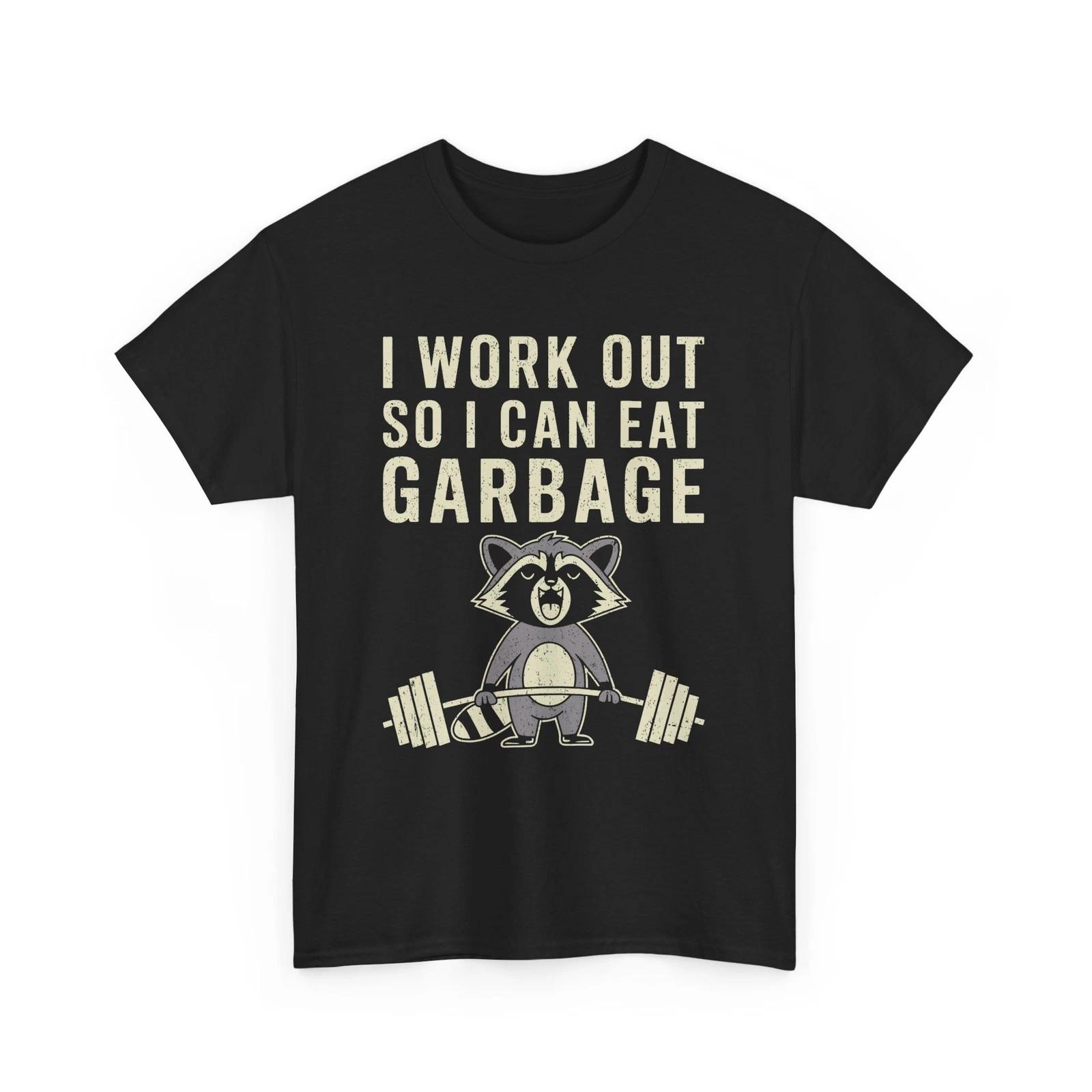 Garbage Raccoon Gym TShirt | Gym Fitness Training Tee | Strength Shirt S