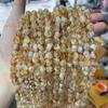 6x8mm Natural Yellow Topaz Irregular Loose Beads for DIY Bracelets and Jewelry Accessories