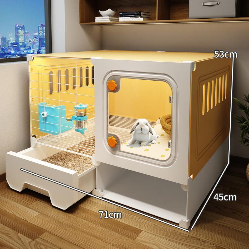 Králíkárna Luxusní rodinná vila, s integrovanými toaletami pro mazlíčky, morče, Villa Pigtun