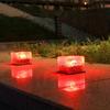 1500LM Solar Glass Brick Light Solar Ice Cube LED Light Crystal Brick Stone Lamp Garden Courtyard Pathway Patio Pool Decorative Festive
