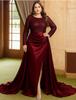 Europe Beautiful Woman Banquet Long Sleeve Temperament Socialites Annual Meeting Host Aura Queen Sequined Evening Dress