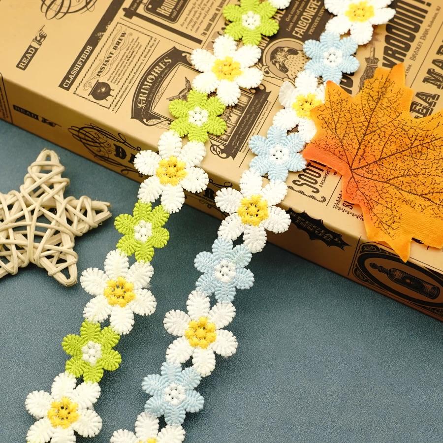 5yard Water soluble sunflower embroidery lace trim diy collar clothing accessories skirt edge decoration lace for sewing clothes