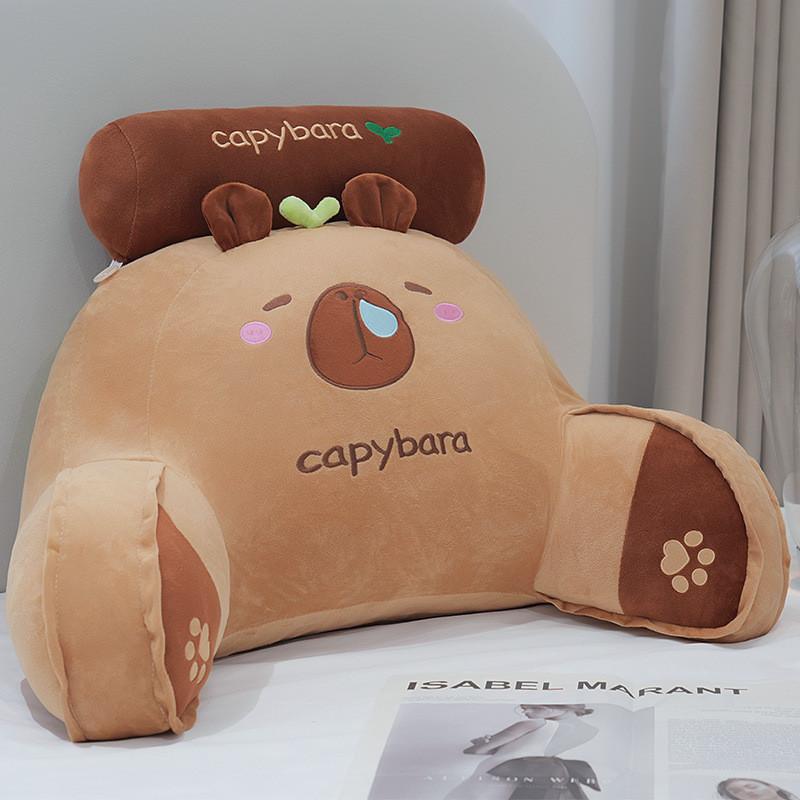Animal Capybara Plush Cushion With Pp Cotton Filling Latex For Home And Car