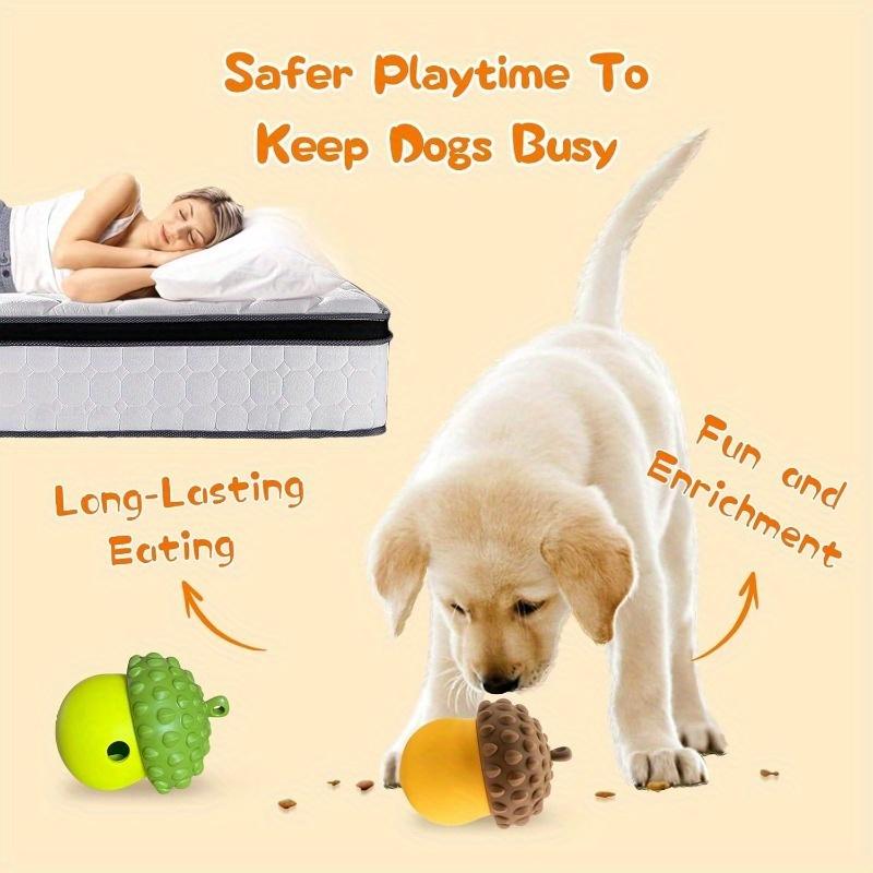 Pet Teeth Cleaning Toy Pinecone Leaking Food Dispenser Interactive Slow Feeder Puzzle Ball Chew Resistant Enrichment Supply