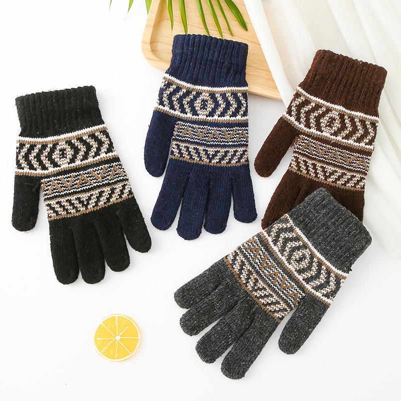 

Новые зимние мужские утепленные перчатки для велоспорта, плюс флисовый трикотажный жаккард с закрытыми пальцами average size (random color mix and match)