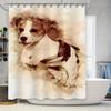 Creative Waterproof Pet Print Shower Curtain Decor Bathroom Accessories for Home Decoration Size Customized Please Specify In Or