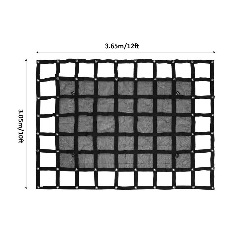 Truck Bed Mesh Cargo Net Heavy Duty Storage Mesh Truck Bed Mesh Organizer Adjustable Stretchable Pickup Mesh Net For Luggage &