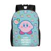 Custom Kawaii K-Kirbys Travel Backpack Men Women School Laptop Bookbag Classic Game Characters College Student Daypack Bags