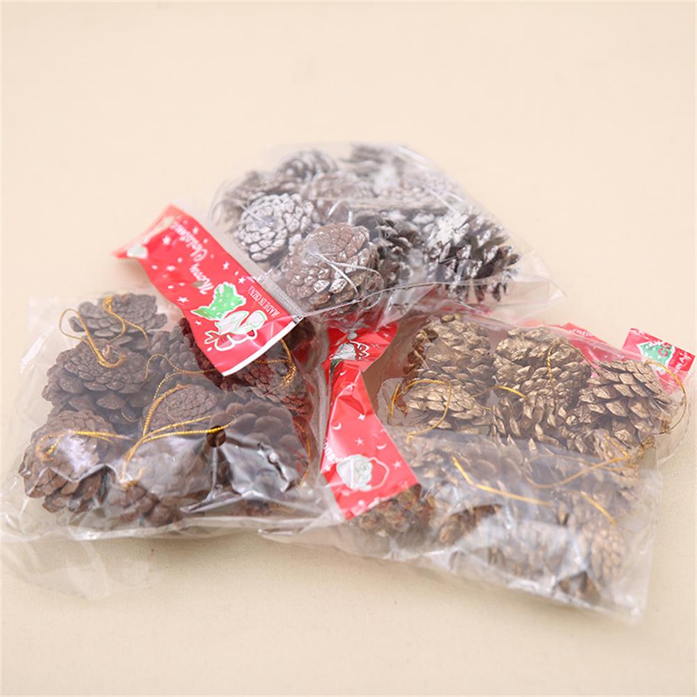 9Pcs/set DIY Craft Supplies Xmas Hanging Ball Christmas Tree Ornament Pinecone Pine Nuts