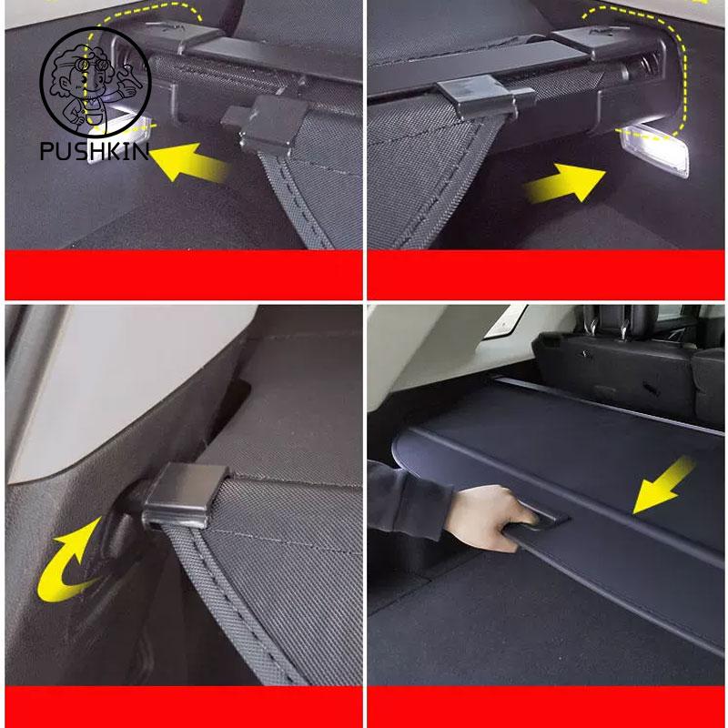 For Mitsubishi outlander 4 outlander 2023 2024 2025 7 Seats Trunk Cover Curtain Board Partition Modified Decorative Accessories