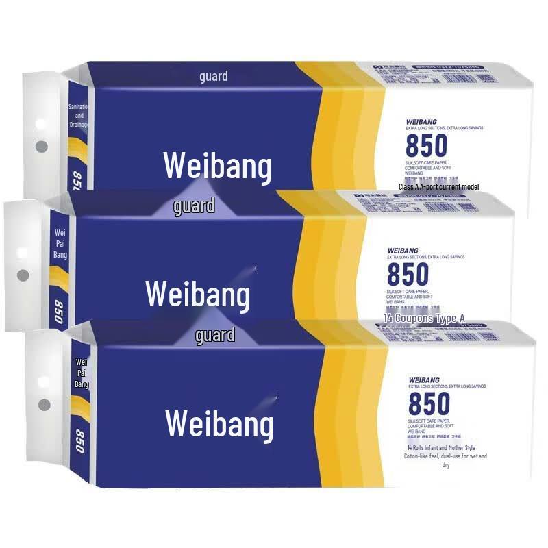 Weibang 6-Ply Virgin Wood Pulp Toilet Paper Rolls