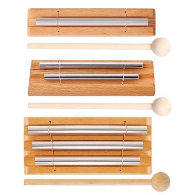 Meditation Chime Trios, 3 Tone Solos Percussion Instrument Meditation Bells Chime Hand Chime for Prayer, Yoga, Classroom