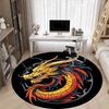 1pc Dragon YinYang Office Round Area Rug, Under Office Chairs Bedroom Living Room Home Decor, Room Deco, Available In Various Sizes