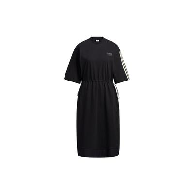 Originals Ryv Dress Casual Breathable A-Line Round Neck Short Sleeve Dress Women Dresses Black H39023