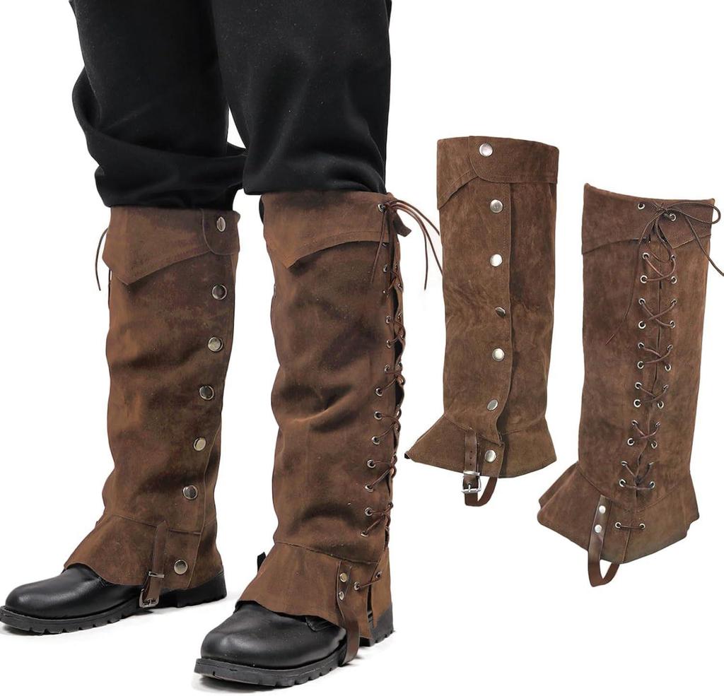 Cross Gabriel Sud Medieval Gaiter Boots - Renaissance Cosplay Shoe Covers