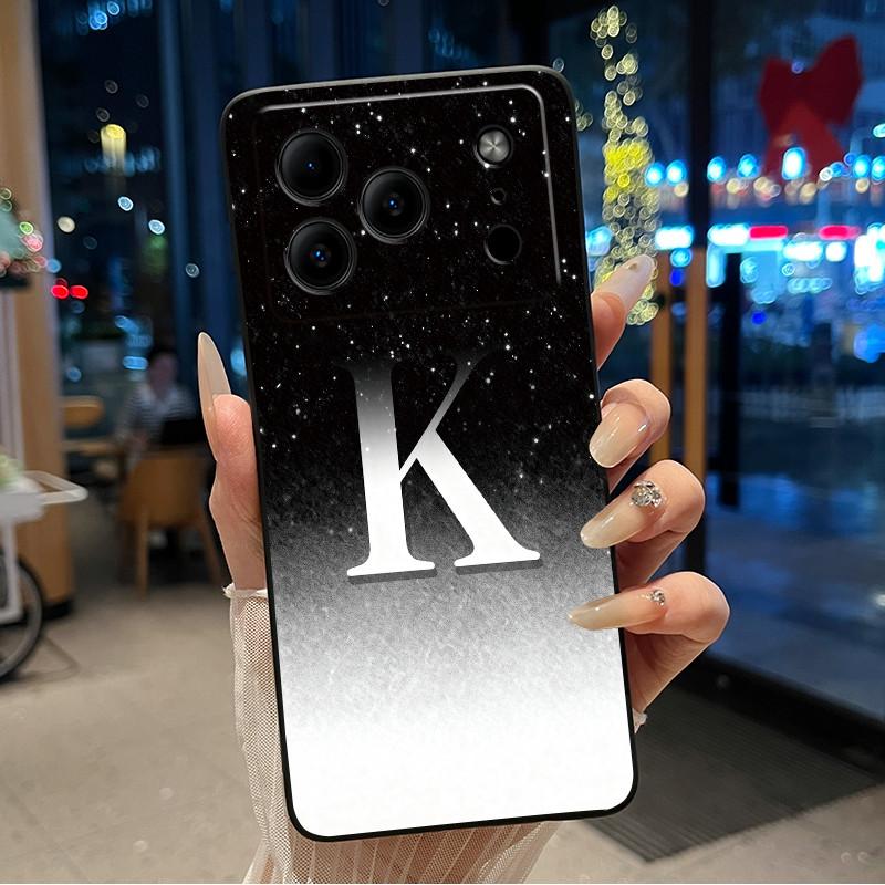 Anti-scratch Couple Phone Case For Doogee Note 56 Unique Letter Design Casing Soft Silicone For Doogee Note 56 Black Cover