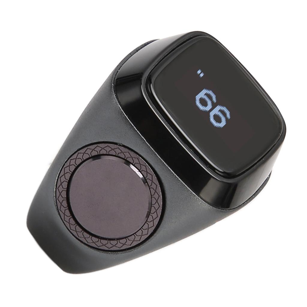 Smart BT Ring Counter 0.49in Screen Portable 5 Prayer Time Vibration Alarm Electronic Counter 18mm 0.71in