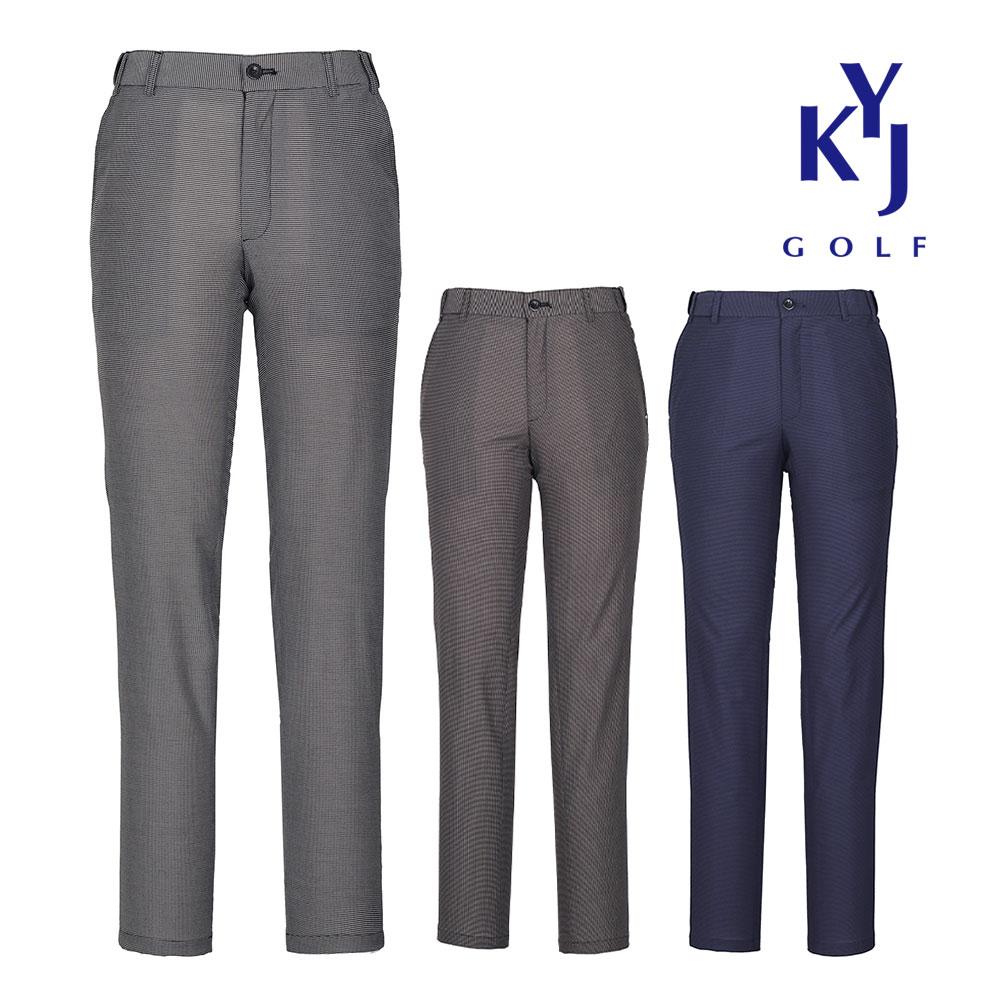 KIM YOUNG JOO GOLF Summer Check Mesh Waistband Functional Spandex Men'S Golf Pants Dommsl18