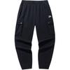 Casual Simple Lace-Up Loose Knit Sports Pants Men Bottoms Basic-Black 152528306-2