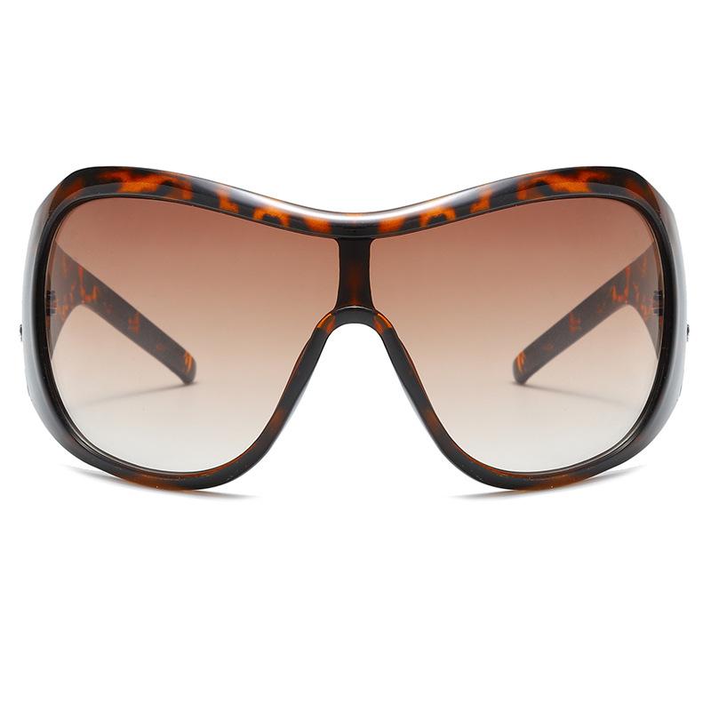 Y2K Face Mask Oversized Frame Sunglasses Women Trendy Ins Sunglasses Outdoor Fashion One-piece Sports Sunglasses
