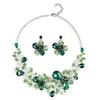 2026 European and American Accessories Exaggerated Retro Necklace Set Female Luxury Crystal Banquet Dress Accessories Collarbone Chain