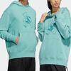 Adidas Originals Sweatshirts Unisex Mint Blue Hooded Moderate Regular (Unisex) Sweatshirts HJ7822